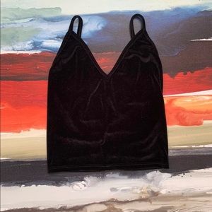 Brandy Melville Velour Crop Tank Top